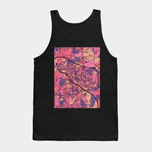 Durham Map Pattern in Purple & Pink Tank Top